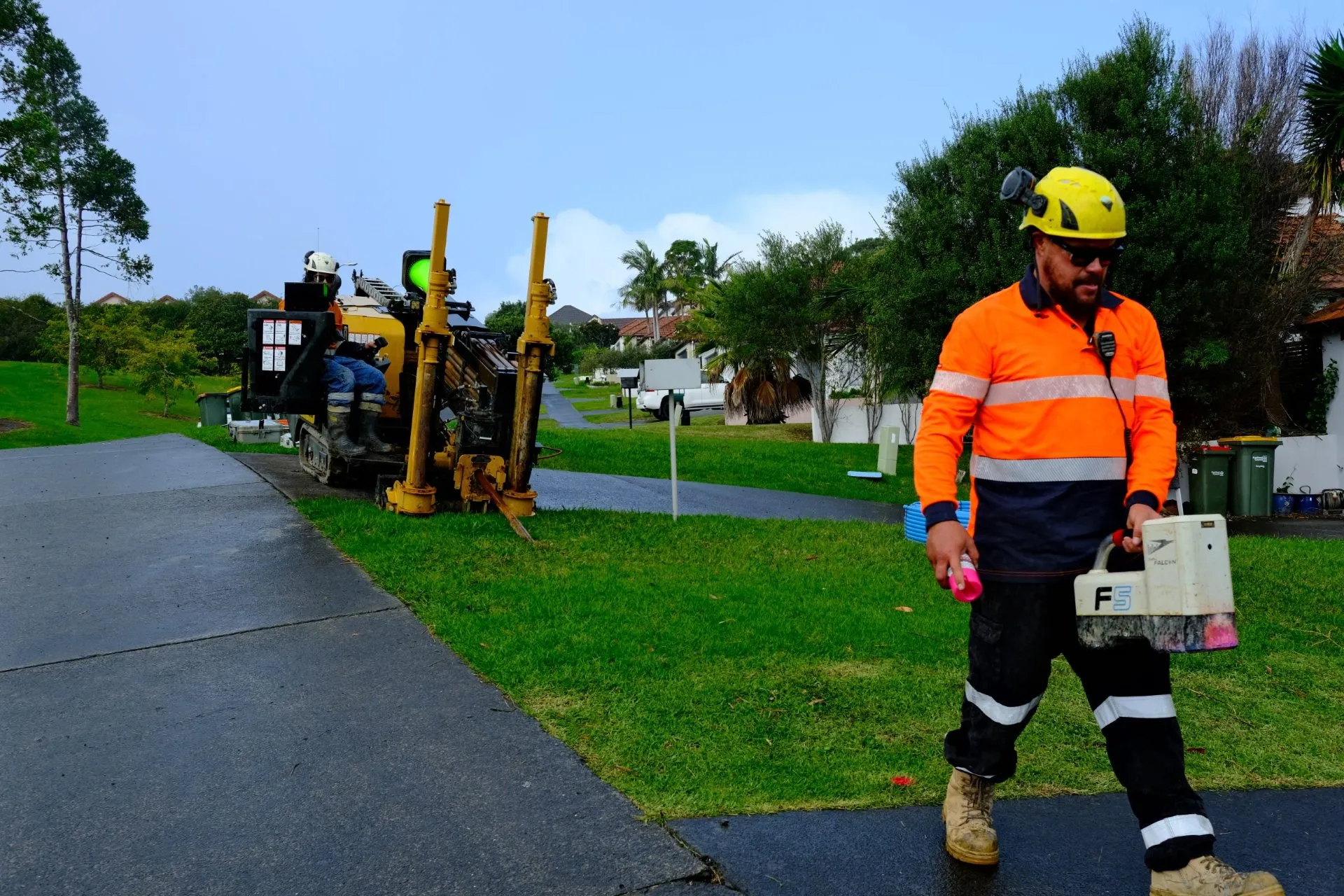 A Sub-Zone crew reinstating a paved surface on an Auckland worksite